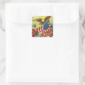 Patriotthema Vierkante Sticker (Tas)