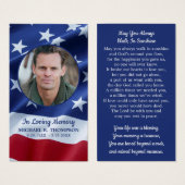 Patriottic America Flag Veteran Funeral Prayer Car Visitekaartje (Voorkant /achterkant)
