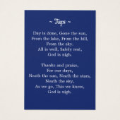 Patriottic America Flag Veteran Funeral Prayer Car Visitekaartje (Achterkant)