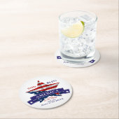 Patriottic America Star V3 Ronde Kartonnen Onderzetter (Insitu)