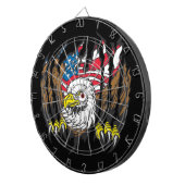 Patriottic American Bald Eagle USA Vlag Dartbord (Voorkant Rechts)
