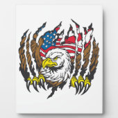 Patriottic American Bald Eagle USA Vlag Fotoplaat (Voorkant)
