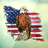 Patriottic American Bald Eagle USA Vlag oude glory Raamsticker (Vel 3)