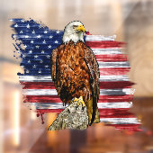 Patriottic American Bald Eagle USA Vlag oude glory Raamsticker (Vel 2)