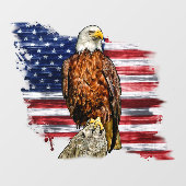 Patriottic American Bald Eagle USA Vlag oude glory Raamsticker (Vel)