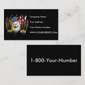 Patriottic American Bald Eagle USA Vlag Visitekaartje (Voorkant / Achterkant)