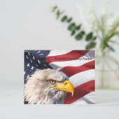 Patriottic American Eagle Post Briefkaart (Staand voorkant)