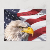Patriottic American Eagle Post Briefkaart (Voorkant)