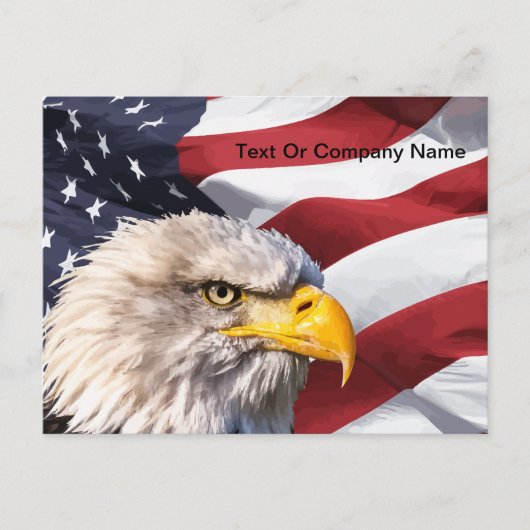 Patriottic American Eagle Post Briefkaart (Voorkant)