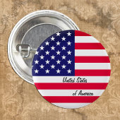 Patriottic American Flag button, VS, Verenigde Sta Ronde Button 3,2 Cm