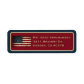 Patriottic American Flag Return Address Label (Voorkant)
