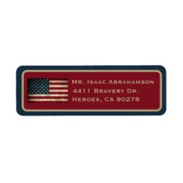 Patriottic American Flag Return Address Label