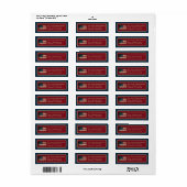 Patriottic American Flag Return Address Label (Full Sheet)