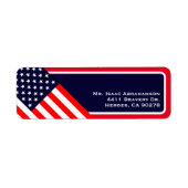 Patriottic American Flag Return Address Label (Voorkant)