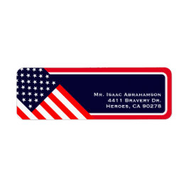 Patriottic American Flag Return Address Label