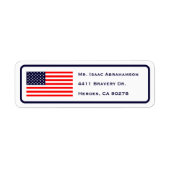 Patriottic American Flag Return Address Label (Voorkant)