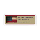 Patriottic American Flag Return Address Label (Voorkant)