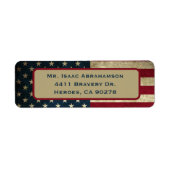 Patriottic American Flag Return Address Label (Voorkant)