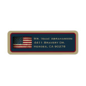 Patriottic American Flag Return Address Label (Voorkant)