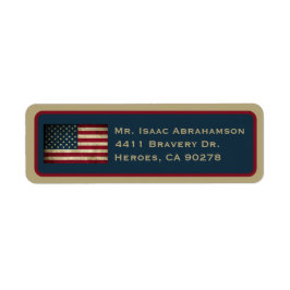 Patriottic American Flag Return Address Label