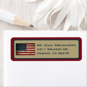 Patriottic American Flag Return Address Label (Insitu)