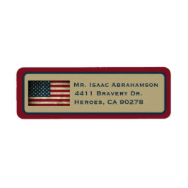 Patriottic American Flag Return Address Label