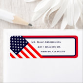 Patriottic American Flag Return Address Label (Insitu)