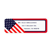Patriottic American Flag Return Address Label (Voorkant)