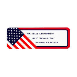 Patriottic American Flag Return Address Label
