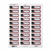 Patriottic American Flag Return Address Label (Full Sheet)
