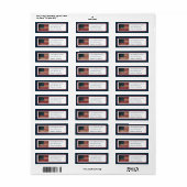 Patriottic American Flag Return Address Label (Full Sheet)
