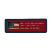 Patriottic American Flag Return Address Label (Voorkant)