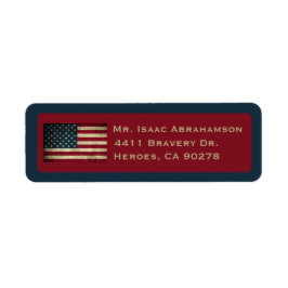 Patriottic American Flag Return Address Label