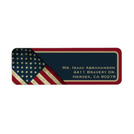 Patriottic American Flag Return Address Label