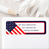 Patriottic American Flag Return Address Label (Insitu)