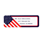 Patriottic American Flag Return Address Label (Voorkant)