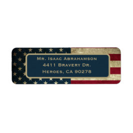 Patriottic American Flag Return Address Label