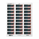 Patriottic American Flag Return Address Label (Full Sheet)