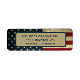 Patriottic American Flag Return Address Label