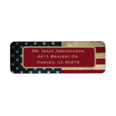 Patriottic American Flag Return Address Label (Voorkant)