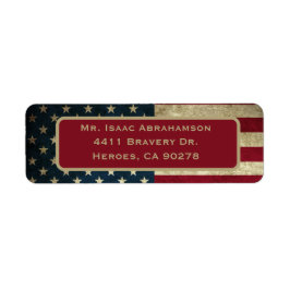 Patriottic American Flag Return Address Label