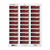 Patriottic American Flag Return Address Label (Full Sheet)