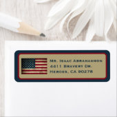 Patriottic American Flag Return Address Label (Insitu)