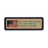 Patriottic American Flag Return Address Label (Voorkant)