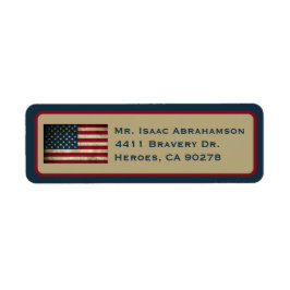 Patriottic American Flag Return Address Label