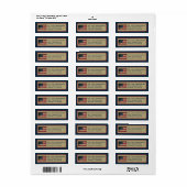 Patriottic American Flag Return Address Label (Full Sheet)