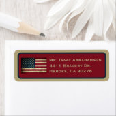 Patriottic American Flag Return Address Label (Insitu)