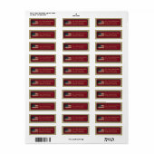 Patriottic American Flag Return Address Label (Full Sheet)