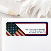 Patriottic American Flag Return Address Label (Insitu)