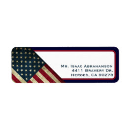 Patriottic American Flag Return Address Label